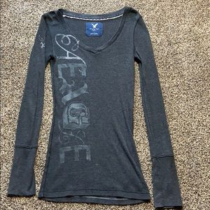 American Eagle waffle long sleeve tee